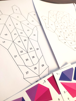 Наклейки пазлы аппликации по номерам для детей и взрослых