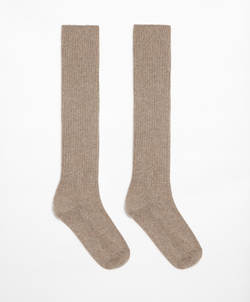 Oysho Длинные носки с добавлением кашемира, коричневый меланж