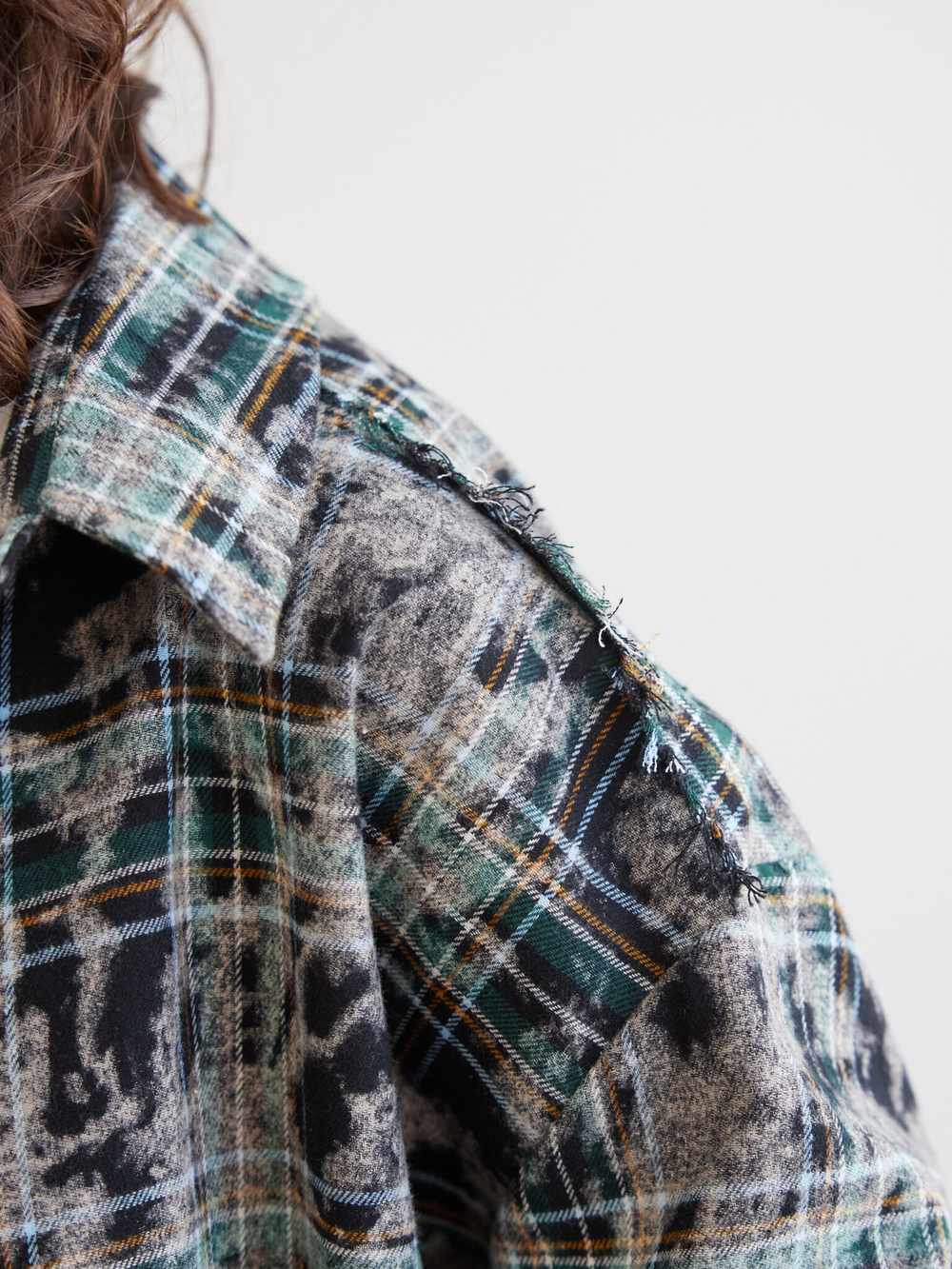 Рубашка Grunge, черно-зеленая