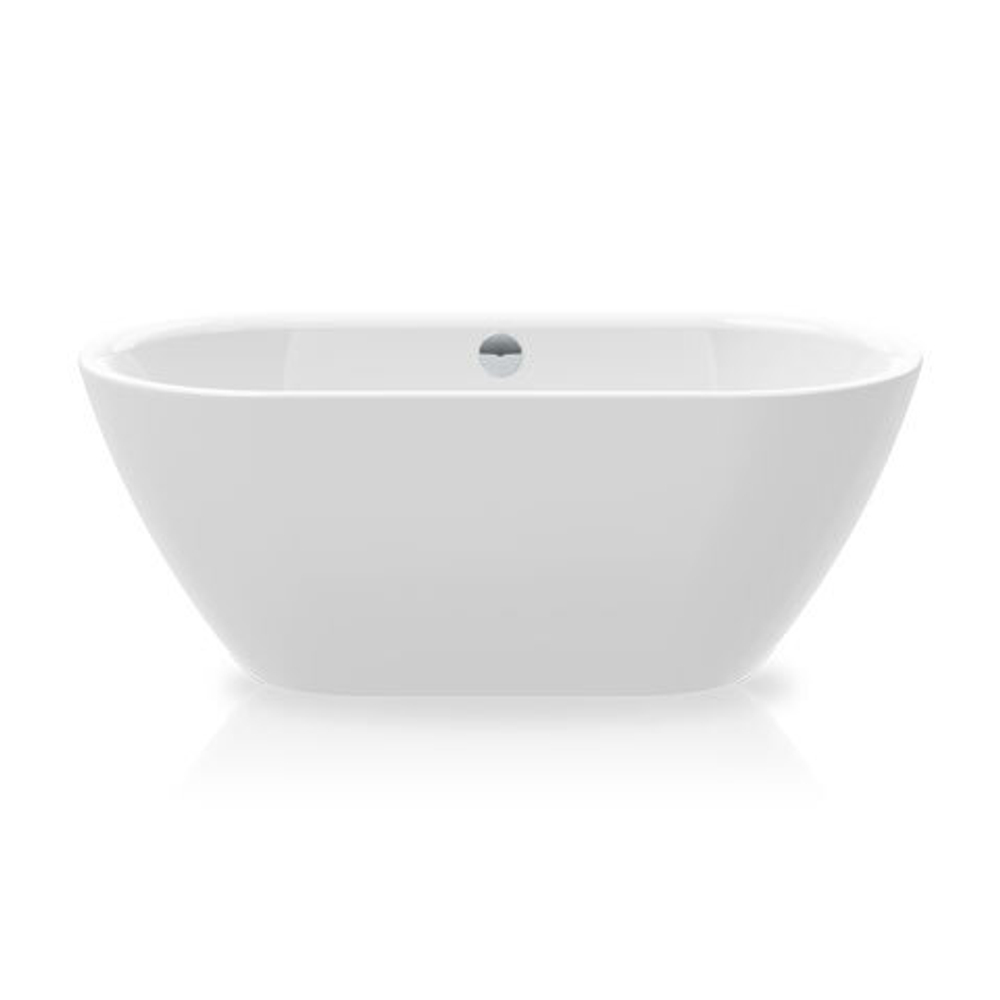 Ванна отдельностоящая STAR MINI, 155х75, слив-перелив Click-Clack тип W, белая/хром, BT-STMI15575FW-BNCR