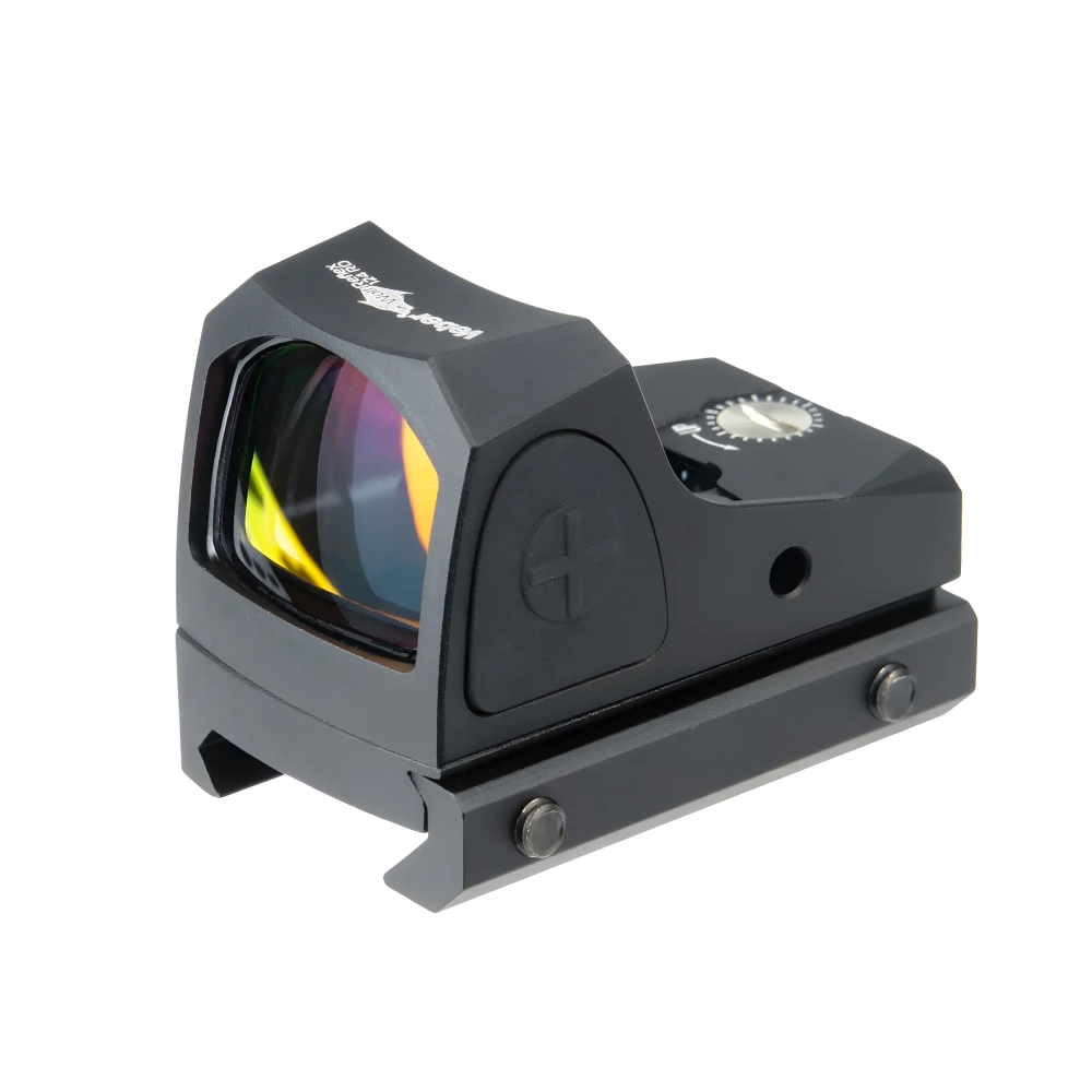 Прицел коллиматорный Veber Wolf Reflex 124 RD - вид с диагонали, линза