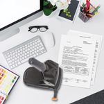 Дырокол металлический МОЩНЫЙ BRAUBERG "Heavy duty" до 65 листов, эргономичный, черный