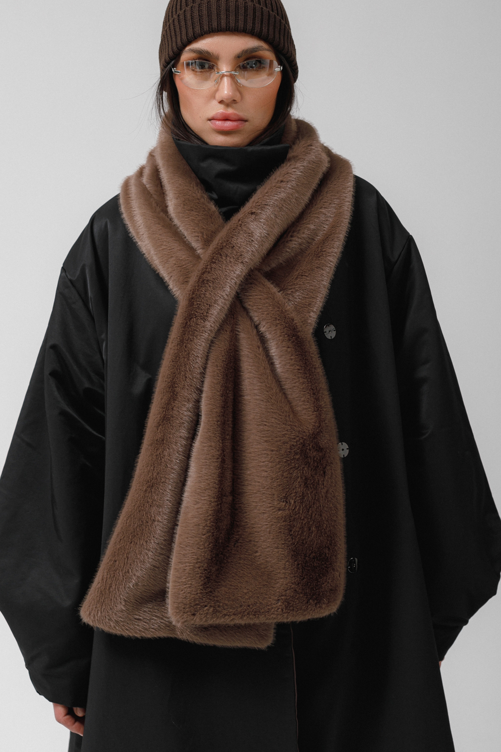 Шарф норка (капучино)