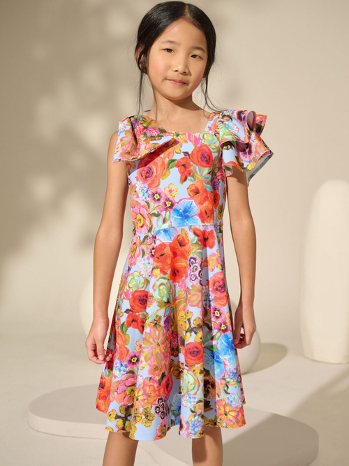 Платье для девочки Next AT0-377, Синий, Розовый, Красный