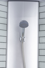 Душевая кабина Loranto 80х80х215 поддон 25см, белый кирпичный узор, матовое стекло 4мм, профиль хром (CS-6680-25FW)