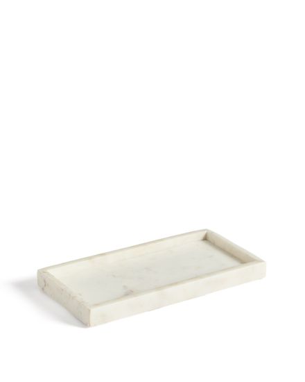 Поднос Serela из белого мрамора 35 x 18 см