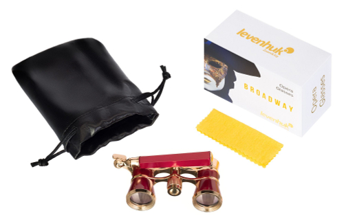 Театральный бинокль-лорнет Levenhuk Broadway 325E, красный