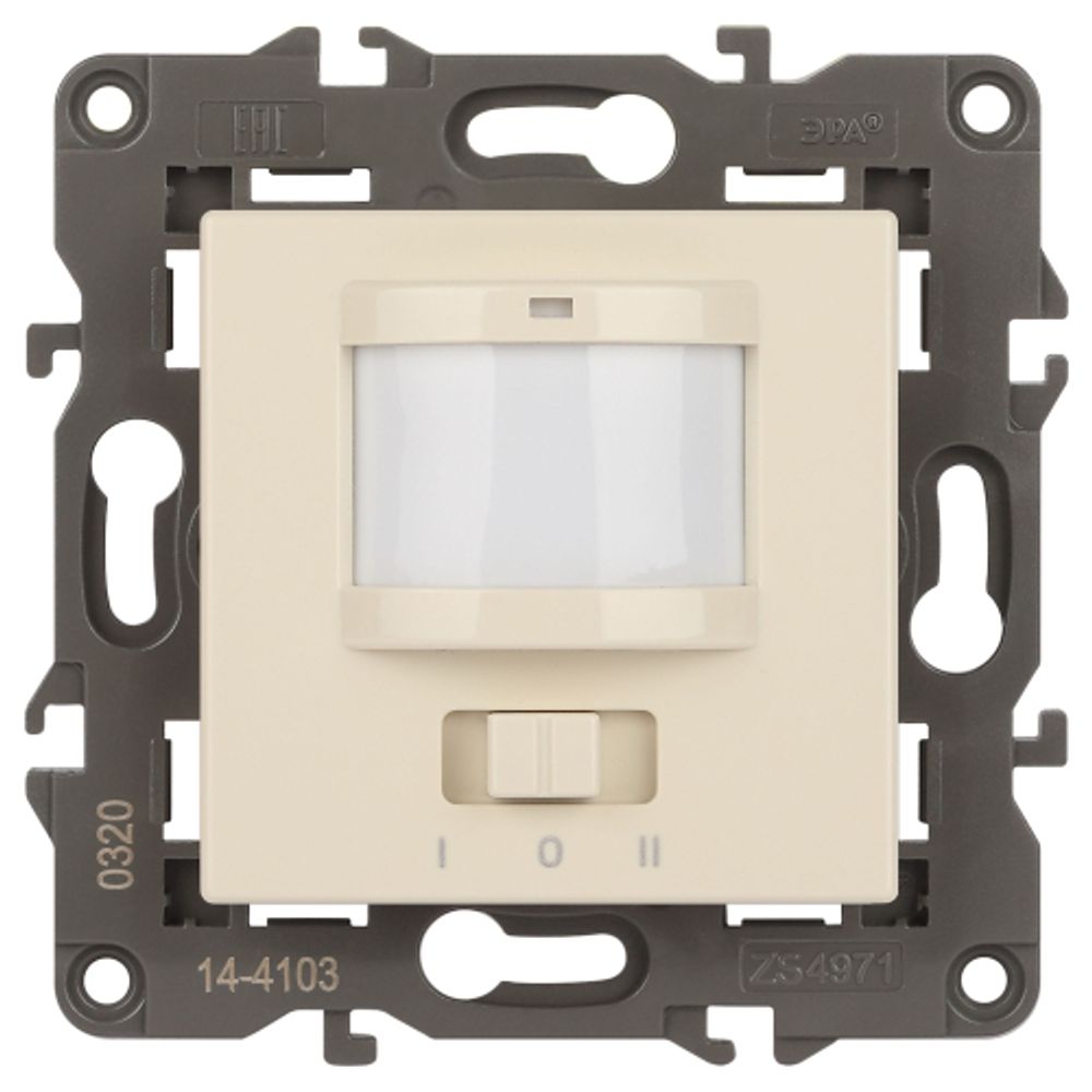 14-4103-02 ЭРА Датчик движения 2-проводной, 180-240В, 200Вт, IP20, Эра Elegance, слоновая кость