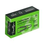 Скрепки 31 мм с загнутым краем треугольные 100 шт., оцинкованные, GLOBUS, С31-100Ц