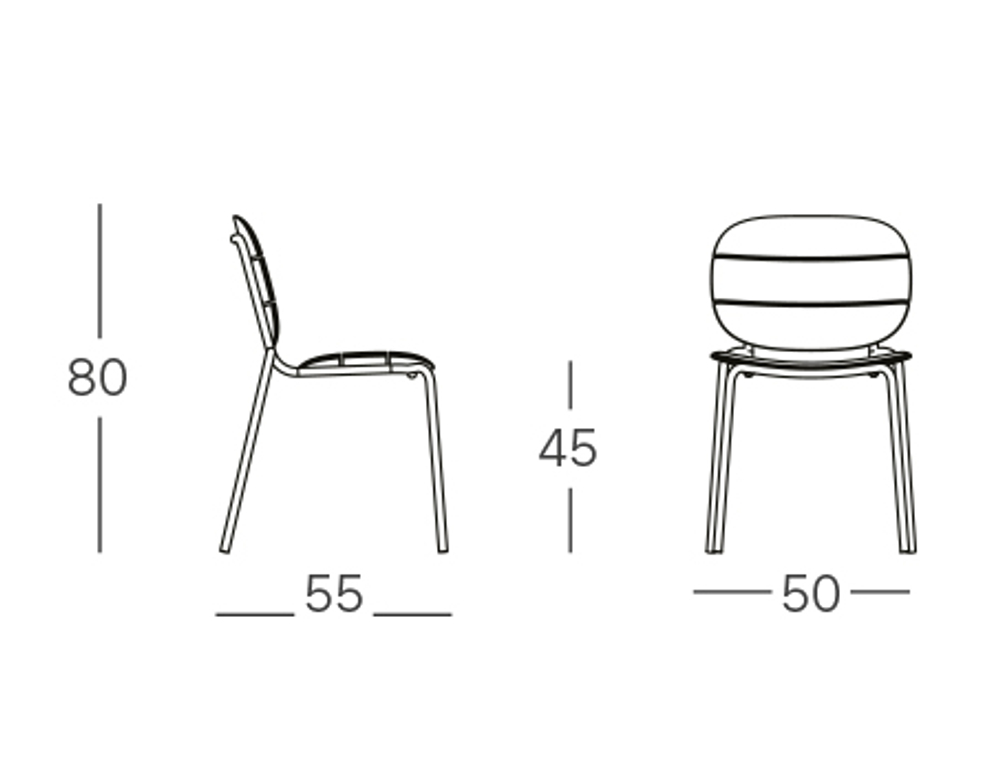 Стул деревянный Scab Design Si-Si Wood, антрацит, красное дерево