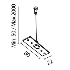 Подвес тросовый 2 шт. Exility белый Technical tra034sw-2w