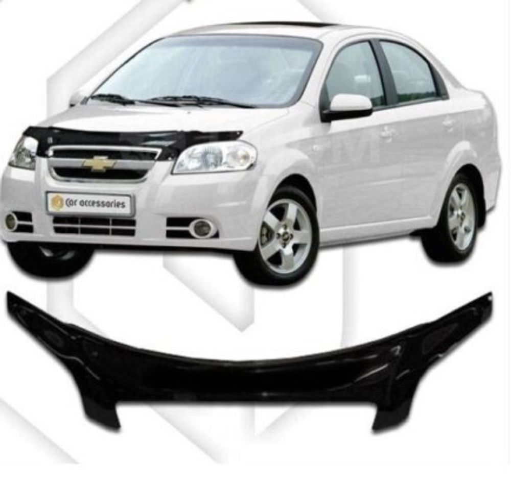 Дефлектор капота Chevrolet Aveo с 2008г. (VIP Tuning)