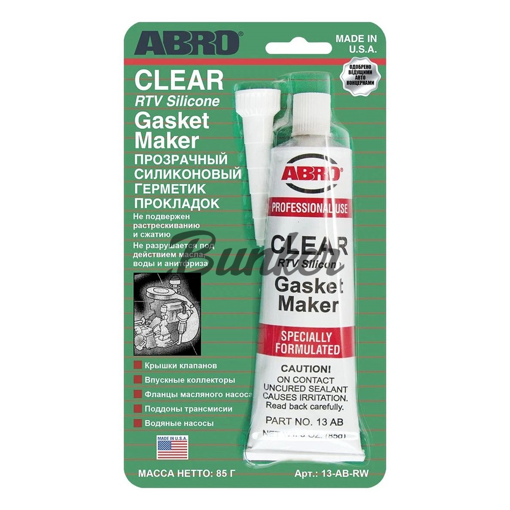 Герметик T 343 прозрачный ABRO Masters 85 гр
