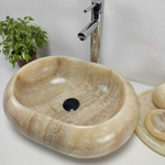 Раковина из оникса Oval Yellow Donut OD-61104 (55*38*15)