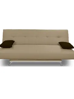 Диван «Манго 2», обивка «нео латтэ», подушки «нео шоколад»