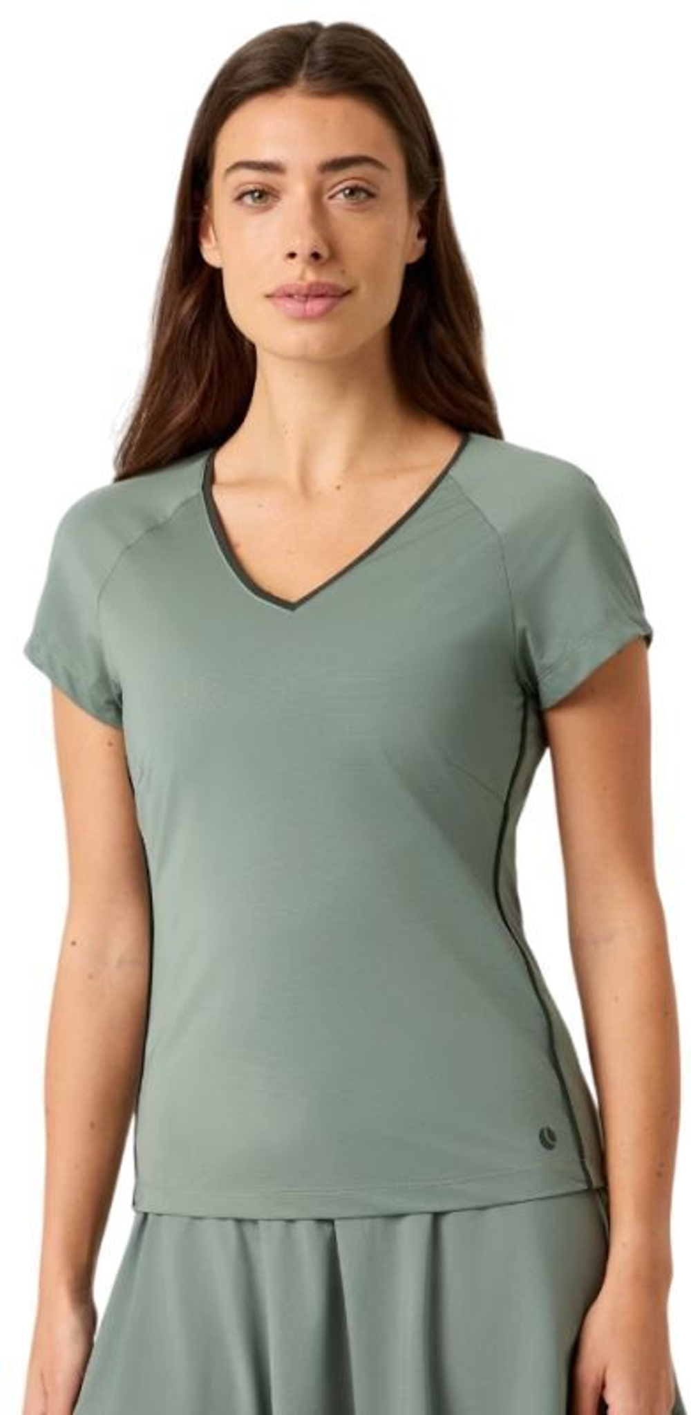 Женская теннисная футболка Björn Borg Ace V-Neck - зеленый