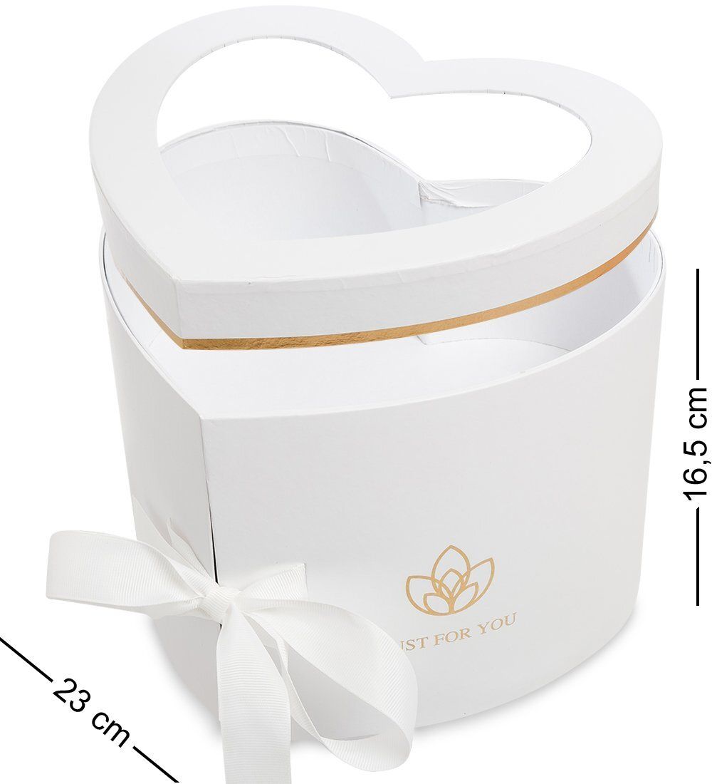 WG-96-B Коробка подарочная «Сердце» цв.белый