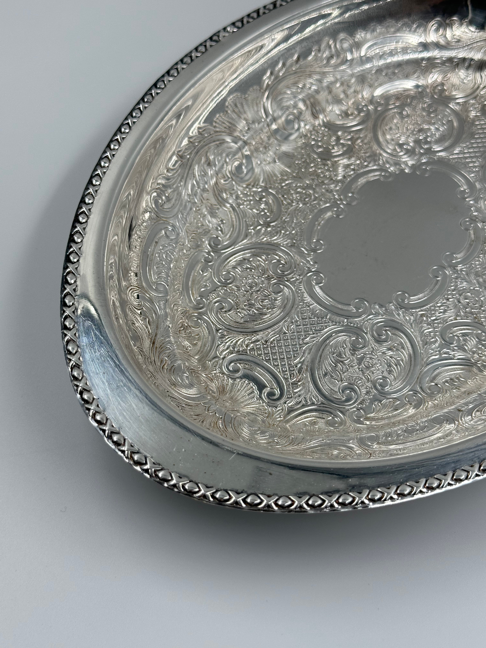 Блюдо посеребренное