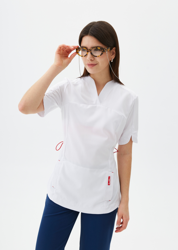 Топ медицинский женский Ньюлук, белый