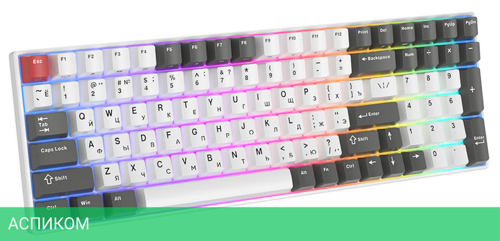 Клавиатура Royal Kludge RK100 Red switch/Grey/Red/White