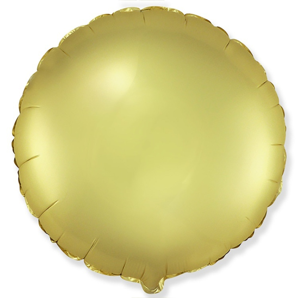 Фольгированная фигура, круг 18"/46СМ Сатин Gold