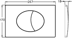 Кнопка смыва для унитаза STWORKI 230858 пластик, цвет матовый черный