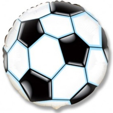 F Мини-фигура, Круг Футбольный мяч, Черный, 9''/23 см, 5 шт.
