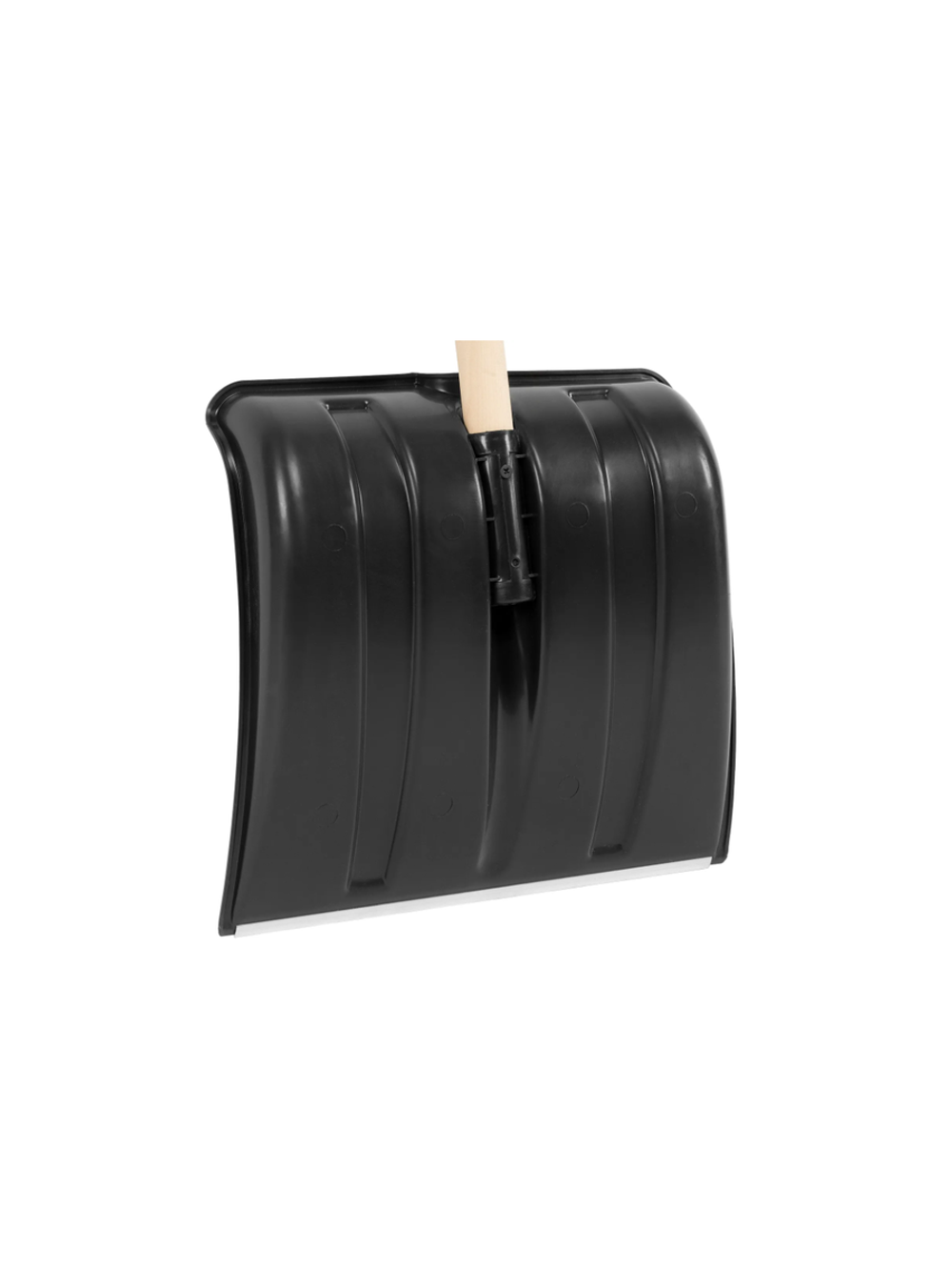 Лопата для уборки снега пластиковая, 380х350х1370 мм, деревянный черенок 61697