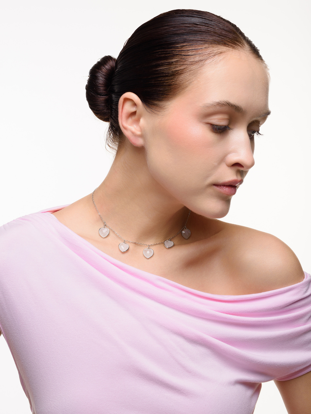 Чокер "Amour" с горным хрусталем Silver