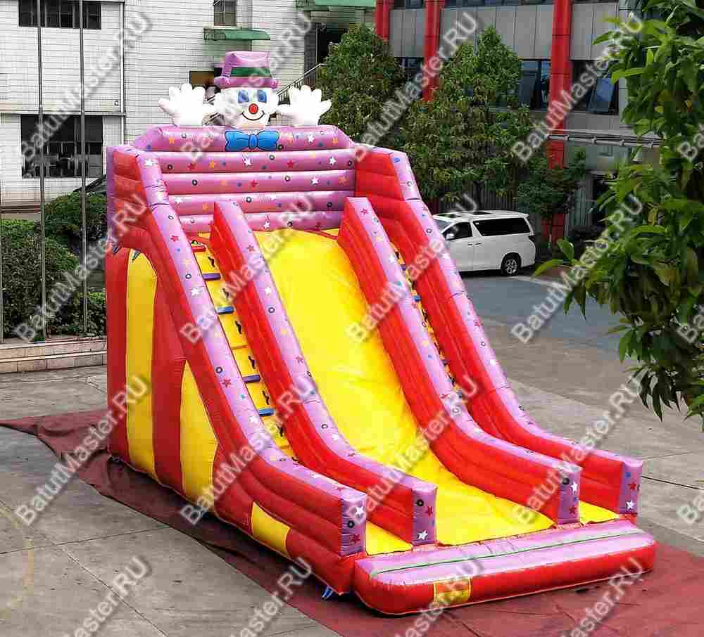 Надувная горка "Весёлый клоун" 8*5*6 м