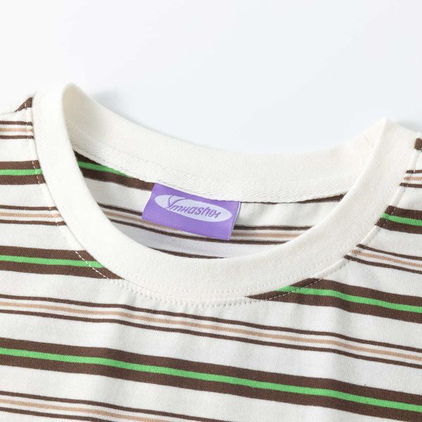 Футболка Nineties белая / коричневая - фото 3