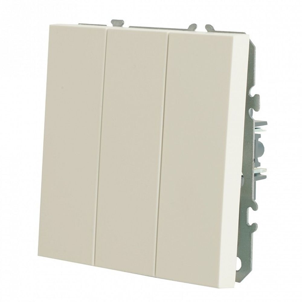 Выключатель трехклавишный без рамки Stekker Эмили 49870