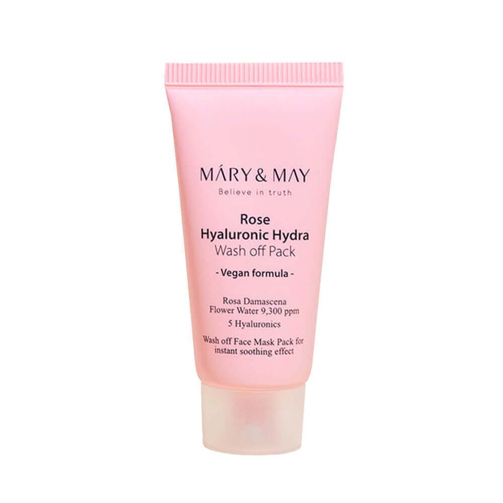 [MARY&amp;MAY] Маска для лица ОЧИЩАЮЩАЯ РОЗА/ГИАЛУРОН Rose Hyaluronic Hydra Wash off Pack, 30 гр