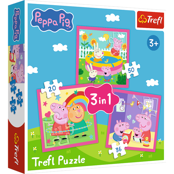 Puzzles - &quot;3in1&quot; - Peppa and friends / Peppa Pig