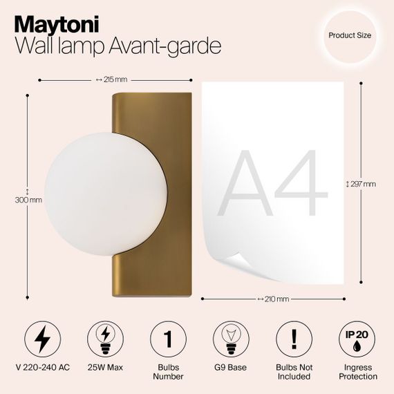 Бра Maytoni Avant-garde MOD324WL-01BS