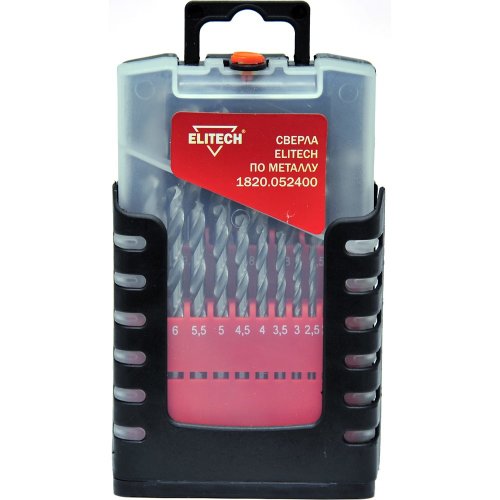 Набор сверл ELITECH по металлу 19 шт.   1820.052400
