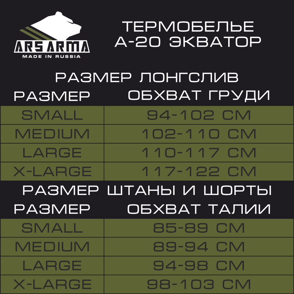 Термолонгслив Экватор ARS ARMA