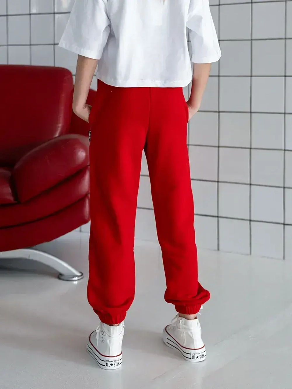 Штаны детские спортивные красные