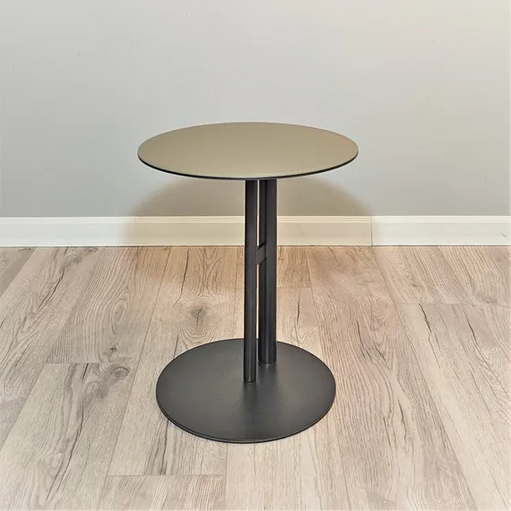 Стол журнальный 4488, Ø43х47 см, металл, экокожа