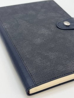 Блокнот А5 100 л. линейка на магнитной кнопке темно синий (201688323-2)