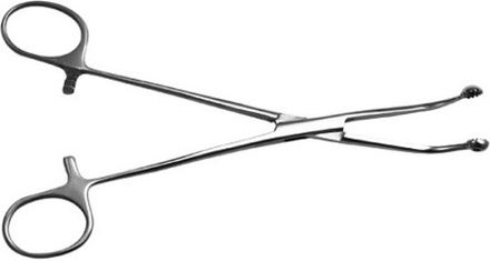 ТМ- Щ-39 Щипцы д/захвата и удерживания миндалин, изогнутые, 179 мм (новое исполнение)