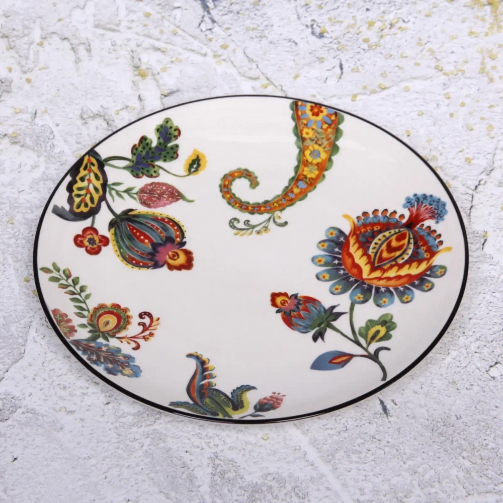 Тарелка керамическая «Paradise flowers» 20*1,8см