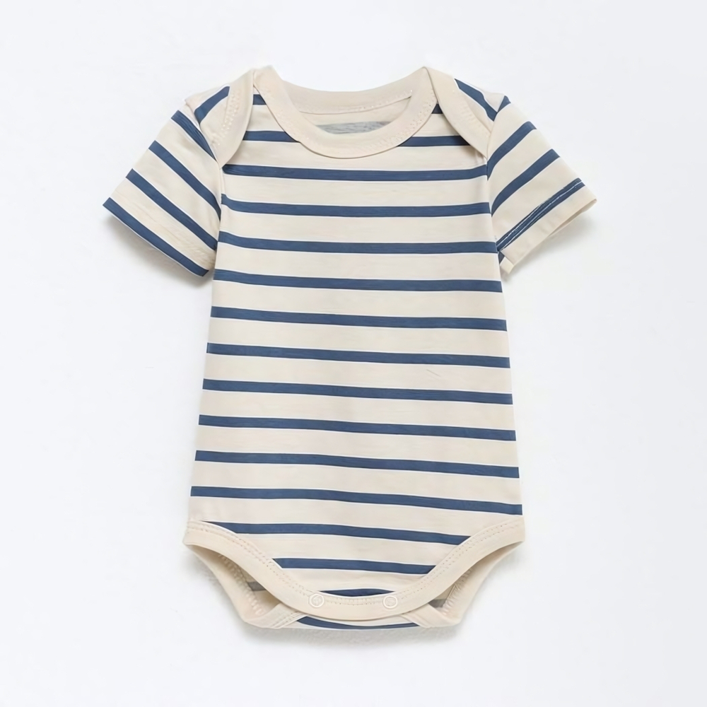 Боди "Basic line" в полоску, р.86-92 см, бежевый 9538978 (Крошка Я)