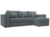 Диван угловой Лига-076 угол универсальный РОГОЖКА Амур 07 серый