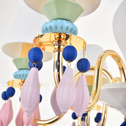 Люстра Cloyd LOTTIE-A C6 / Ø56 см- цветная керамика - золото (арт.11043)