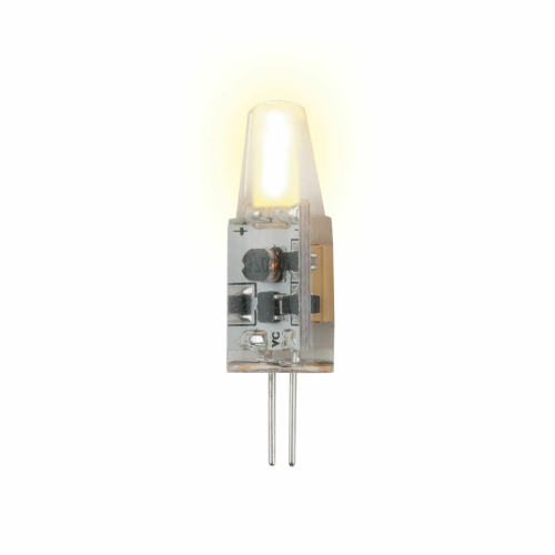 LED-JC-12/1,5W/WW/G4/CL SIZ05TR  Лампа светодиодная с силиконовым покрытием. Цвет свечения теплый белый. Упаковка картон.