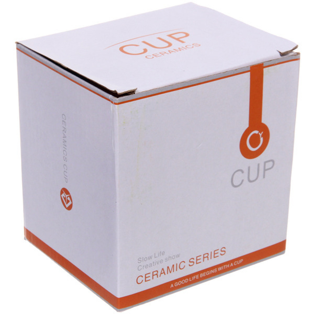 Кружка керамическая 450мл «Новый год» с крышкой и ложкой