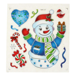 Наклейка новогодняя 21*27 см, 12 видов микс , пакет