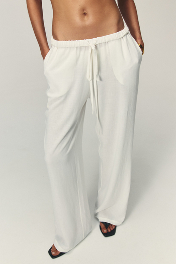 Штаны льняные на завязках MYKONOS Белый
