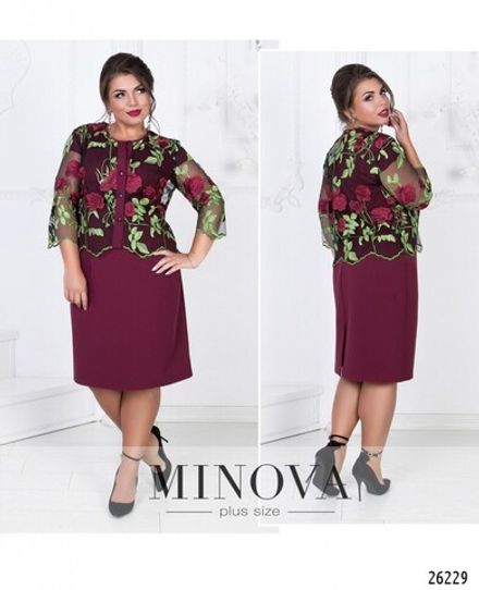 Платье 327-бордо Minova Фото 1